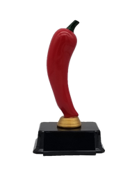 Red Chili Pepper Trophy | Engraved Chili Pepper Award - 7 Inch Tall