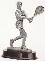 Tennis Player Trophy - Female | Engraved Tennis Player Award - 10 Inch Tall CLEARANCE