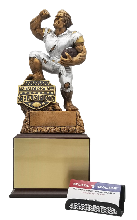 6 YEAR COLOR FOOTBALL FANTASY FOOTBALL TROPHY SHIPS IN 1 DAY! FREE ENGRAVING