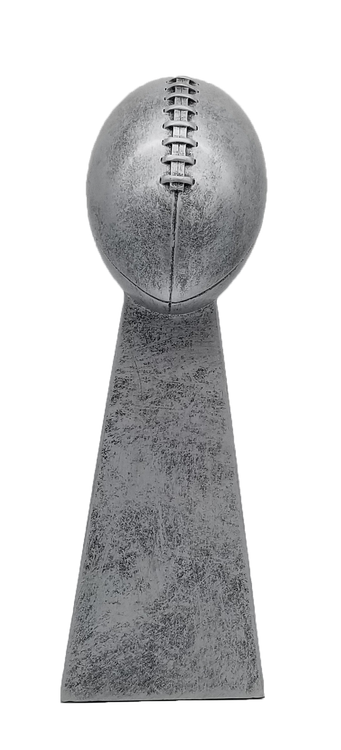 Fantasy Football Champion Silver Tower Trophy | FFL Winner Award - 10.25 or 15 Inch Tall 