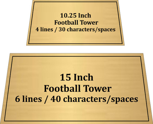 American Football Trophy Gold Halbkugel Tower Auszeichnung Kostenlose Gravur p512.01 x101 
