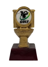 LAST PLACE FANTASY BASKETBALL GAG OUTHOUSE AWARD TROPHY FREE LETTERING P*52101GS 