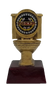 Poker Gold Toilet Bowl Trophy | Engraved Last Place Card Game Award - 6 Inch Tall