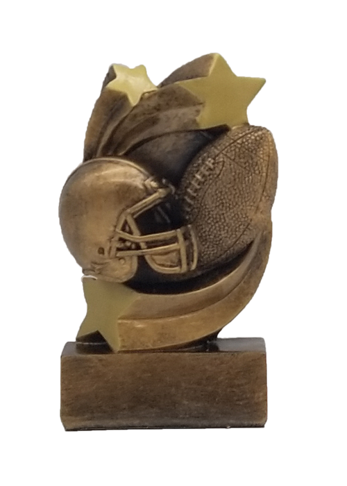Football Star Swirl Trophy | Engraved Football Award - 5.25 Inch Tall