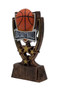 Basketball Four Star Trophy | Engraved Basketball Award - 6 Inch Tall 