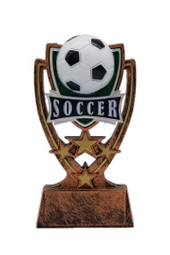 Soccer Four Star Trophy | Engraved Soccer Award - 6 Inch Tall 