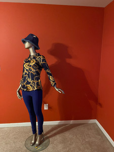 Navy blue stretch pants