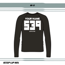 Choose your name, number and options for custom jersey lettering