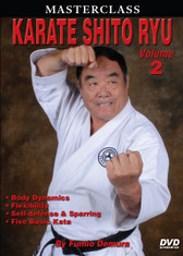 MASTERSCLASS SHITO RYU KARATE
“Black Belt Hall of Fame” member Fumio Demura is an expert on traditional weapons and considered one of the best karate instructors in the world. This series is Sensei Demura´s legacy in the art of Shito Ryu Karate-do. Volume 2 includes body dynamics, flexibility training, self-defense training, blocks, stances, striking, leg techniques, sparring and five kata. (Approx. 60 min.) 
