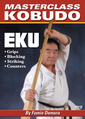 The Eku bo—also known as the Kai—is an oar used by Okinawan fishermen. Most of the techniques for using the eku bo are much like those of the bo, another Okinawan weapon. In this video, Fumio Demura sensei covers basic stances, proper grips, attacks, defense movements, blocking techniques and counters. A basic kata is also covered in this volume. (Approx. 54 min.)