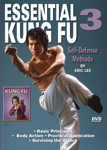 ESSENTIAL KUNG FU By Eric Lee
Grandmaster Eric Lee  trained in both Northern and Southern Shaolin Kung Fu. He exceled in the field of martial arts and is credited with winning more national and international awards than any other martial artist in the United States.
Volume 3 - Self- Defense Methods
Basic Principles
Body action 
Practical application  
Surviving the attack
