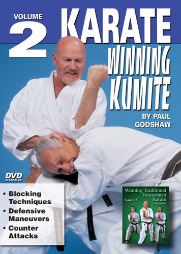 WINNING KUMITE Volume 2
Shihan Paul Godshaw, Chief Instructor and Sensei of the Mission Viejo Branch of the “Japan Karate-Do Federation”, has one of the most impressive backgrounds of Karate-do in the United States.
Mr. Paul Godshaw started training in 1965 with Sensei Dan Ivan and Sensei Fumio Demura. Under their tutelage, he had earned a Yon-Dan (4th Dan) Black Belt. And, by strict examination of the Masters of the “International Martial Arts Federation” (IMAF), Mr. Godshaw has also been awarded a Hachi-dan (8th Dan Black Belt in Karate-Do).

VOLUME 2 
•	Blocking Techniques 
•	Defensive Maneuvers
•	Counter Attacks

