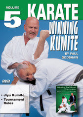 WINNING KUMITE  
By Paul Godshaw
In this Series, he takes us beyond the theory and into the real world of “karate kumite” to teach techniques that have been tried and proven in sport situations. This series represents one of the finest and more comprehensive works ever presented on this subject.  Shihan Paul Godshaw, Chief Instructor and Sensei of the Mission Viejo Branch of the “Japan Karate-Do Federation”, has one of the most impressive backgrounds of Karate-do in the United States. Mr. Paul Godshaw started training in 1965 with Sensei Dan Ivan and Sensei Fumio Demura. Under their tutelage, he had earned a Yon-Dan (4th Dan) Black Belt. And, by strict examination of the Masters of the “International Martial Arts Federation” (IMAF), Mr. Godshaw has also been awarded a Hachi-dan (8th Dan Black Belt in Karate-Do).

VOLUME 5 
Jiyu Kumite 
Tournament Rules