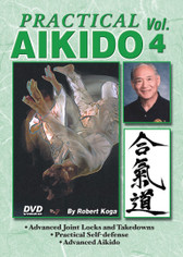 PRACTICAL AIKIDO Volume 4 
by Robert Koga
This is one of the finest and most comprehensive works ever presented on Aikido. Sensei Robert Koga (former premier law-enforcement instructor for the Los Angeles Police Department and consultant for countless other agencies in the United States and around the world) takes you beyond the theory and into the real world of practical Aikido to teach techniques that have been tried and proved in real-life situations.

Volume 4 includes advanced joint locks and takedowns, more practical techniques for self-defense, as well as unique and effective Aikido for the more advanced student. (Approx. 55 min.)