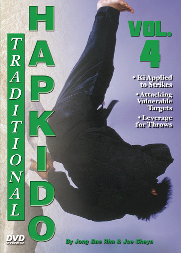 TRADITIONAL HAPKIDO  Volume 4 
By Grandmaster Jong Bae Rim & Joe Sheya
In this original series filmed and produced by “Ancient Warrior Productions”, Grandmaster Jong Bae Rim and Instructor Joe Sheya teach the intricate aspects of the traditional Hapkido system as taught by the Great Yong Shui Choi. 

Volume 4 highlights Ki applied to strikes, attacking vulnerable targets for defense, and use of leverage and pressure for throws and kick blocks. 