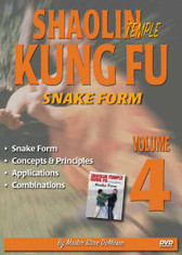 SHAOLIN KUNG FU VOL.4
SNAKE FORM
By Master Steve DeMasco
Black Belt Hall of Fame member Steve DeMasco shares his knowledge from years of training with the some of the most famous Chinese grandmasters in the world. In this Series, Steve DeMasco demonstrates these fundamental martial arts techniques from Shaolin Kung Fu. Since 1997, Steve DeMasco—a 10th-degree black belt in Shaolin Kempo— has traveled to China every year to train with the senior monks of the famous Shaolin Temple. Master Steve DeMasco's inside training with the monks at the fabled Shaolin Temple has afforded him the opportunity to share their unique curriculum with the world. "These techniques were designed 1,500 years ago and have been practiced by the Shaolin monks. The Shaolin Kung Fu system is derived from animal techniques: the tiger, the crane, the leopard, the snake and the dragon. If you watch closely, you'll see the characteristics of some of these animals — especially the snake, the crane and the tiger."
Snake Form
Concepts & Principles
Applications
Combinations