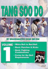 TANG SOO DO VOL. 1 
By Grandmaster Chun Sik Kim
• White Belt to Red Belt
* Basic punches & kicks
* Basic Fighting combinations
• Forms for the Belt Requirements 

