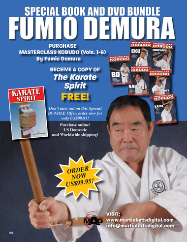 FUMIO DEMURA SPECIAL 6 DVD KOBUDO SET AND THE KARATE SPIRIT BOOK BUNDLE!