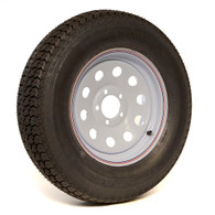 Bias Ply 205/75D15C Tire on a 5 Hole White Mod Wheel