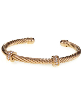 Elegant Crystal Pave Bangle  | Bracelets