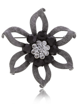 Sophisticated Crystal Daisy Brooch  | Brooches