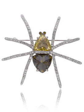 Exquisite CZ Spider Brooch 83019