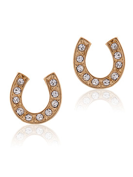 Crystal Horseshoe Stud Earrings 32339