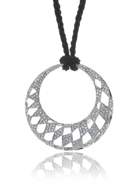 Crystal Hollow Circle Pendant Necklace 4 | Necklaces