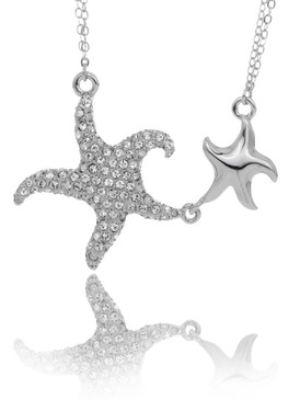 Crystal Double Starfish Necklace 4 | Necklaces