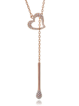 Crystal Dew Drop Heart Necklace 4 | Necklaces