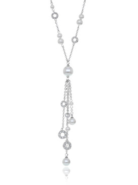 Jillian's Crystal & Pearl Lariat Necklace 4 | Necklaces