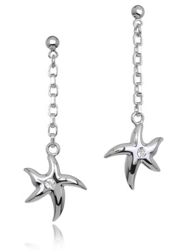 Dangling Crystal Starfish Earrings 4 | Earrings