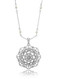 Crystal & Pearl Rosette Pendant Necklace  | Necklaces