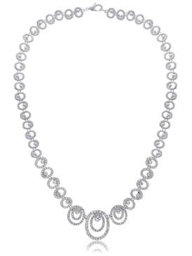 Dakota's Crsytal Oval Chain Necklace 4 | Necklaces