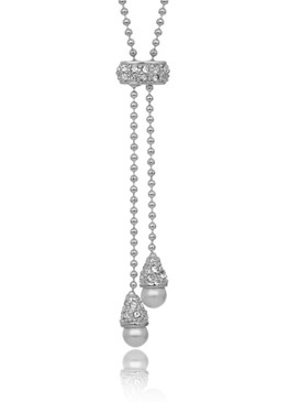 Jaden's Crystal Pearl Drop Necklace  | Necklaces