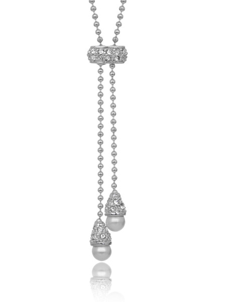 Jaden's Crystal Pearl Drop Necklace  | Necklaces