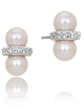 Jaden's Crystal Pearl Drop Earrings  | Earrings
