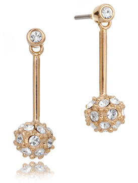 Crystal Ball Drop Earrings  | Earrings