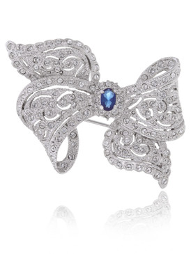 Madalyn's CZ Ribbon Bow Brooch  | Brooches