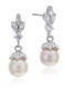 Amy's Crystal & CZ Pearl Drop Earrings  | Earrings