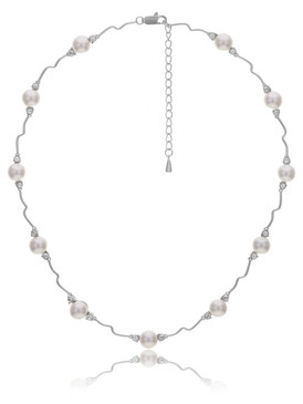 Amanda's CZ Pearl Necklace  | Necklaces