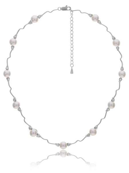 Amanda's CZ Pearl Necklace  | Necklaces