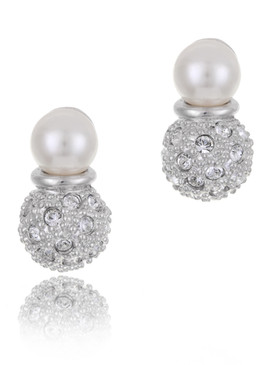 Sarah's Crystal Pearl Drop Earrings  | Earrings