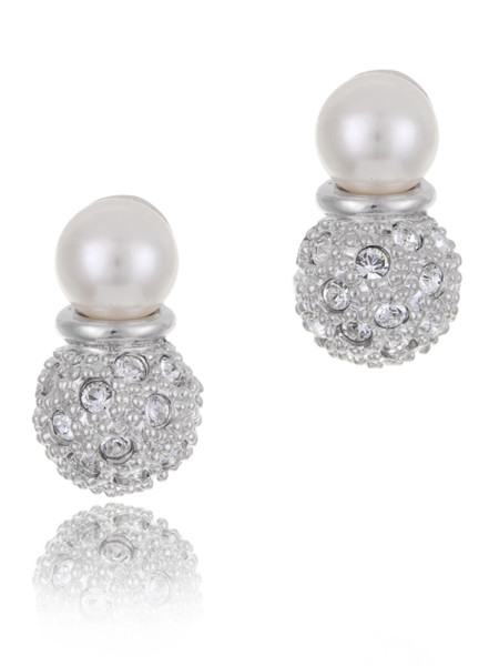 Sarah's Crystal Pearl Drop Earrings  | Earrings