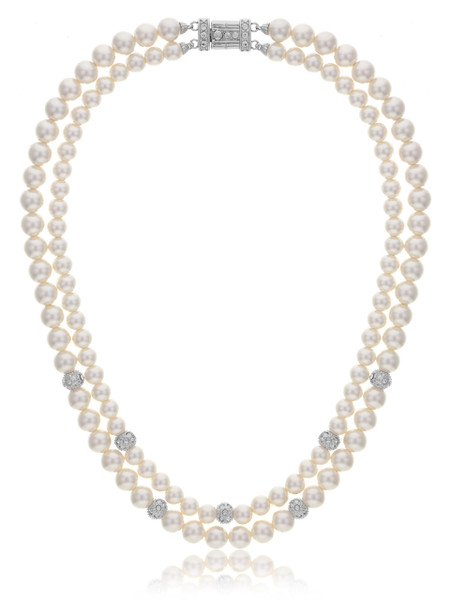Sarah Double-Strand Pearl Necklace  | Necklaces