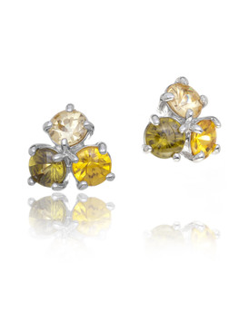 Grace's Colorful CZ Flower Earrings  | Earrings