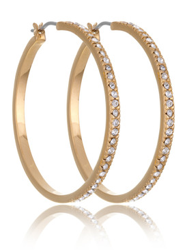 Lauren's Crystal Pave Hoop Earrings  | Earrings