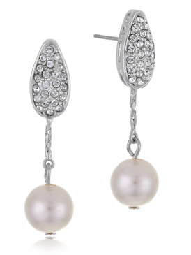 Sheila's CZ Pearl Drop Earrings  | Earrings