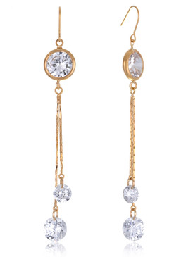 Dahlia's Crystal Drop Lariat Earrings  | Earrings