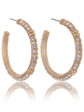 Katherine's Crystal Pave Hoop Earrings 20007